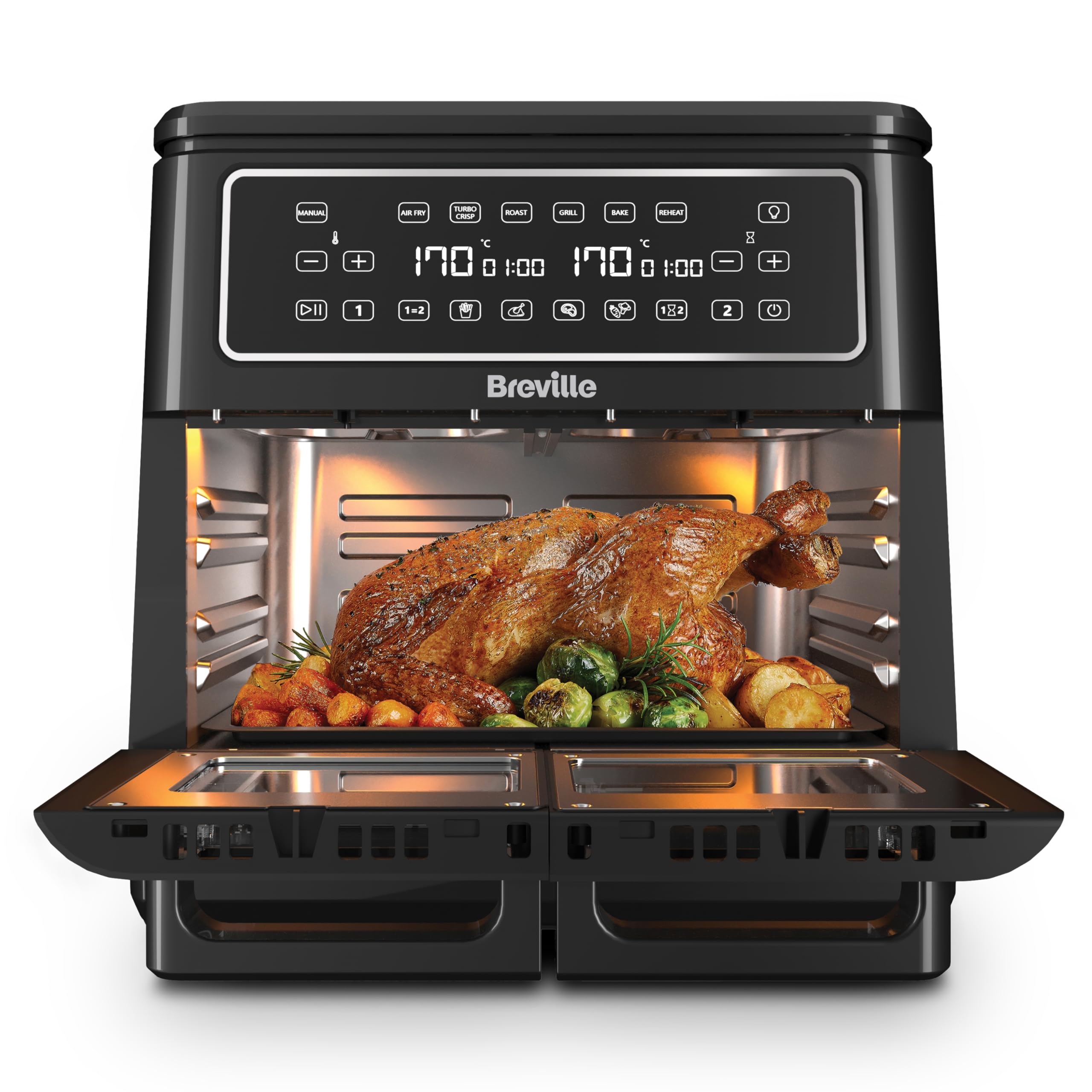 Breville Halo Flexi Freidora de Aire y Horno Doble 11 L 2400 W